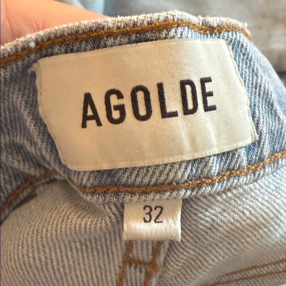 AGOLDE REN Jeans Wide Leg Disclosure Light Rinse Sz 32 - Picture 6 of 6